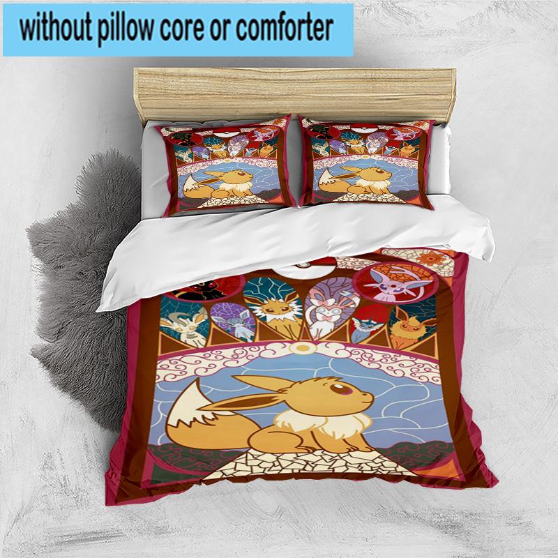 3PCS Cute Pika Adventure 3pcs Bedding,Including 3PCS Duvet Cover And 2pcs Pillowcases Perfect for Christmas,Ideal for Bedroom, Dormitory