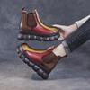 Johnature Rainbow Genuine Leather Short Boots Chelsea Wedge Heel Thick Soled Waterproof Women's Boots