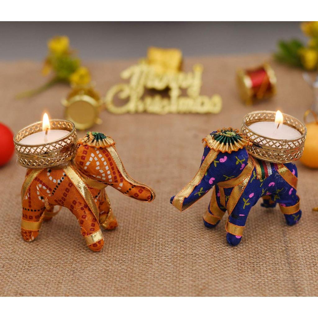 Хлопковый подсвечник-слон для чайной свечи, 2 шт.