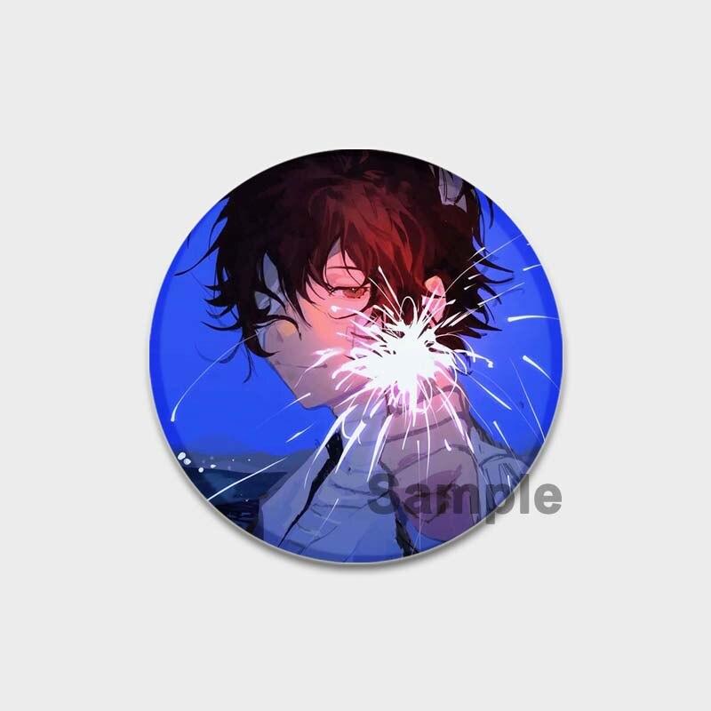 58 мм аниме булавка Bungo Stray Dogs нагрудные булавки Chuuya Ranpo Yosano акриловая брошь ручной работы из эпоксидной смолы значок ювелирный аксессуар для рубашки-сумки