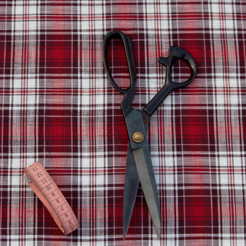 Bigreams Unstitched Cotton Christmas Tartan Check Shirt Fabric For Men's (58" Inch Width)