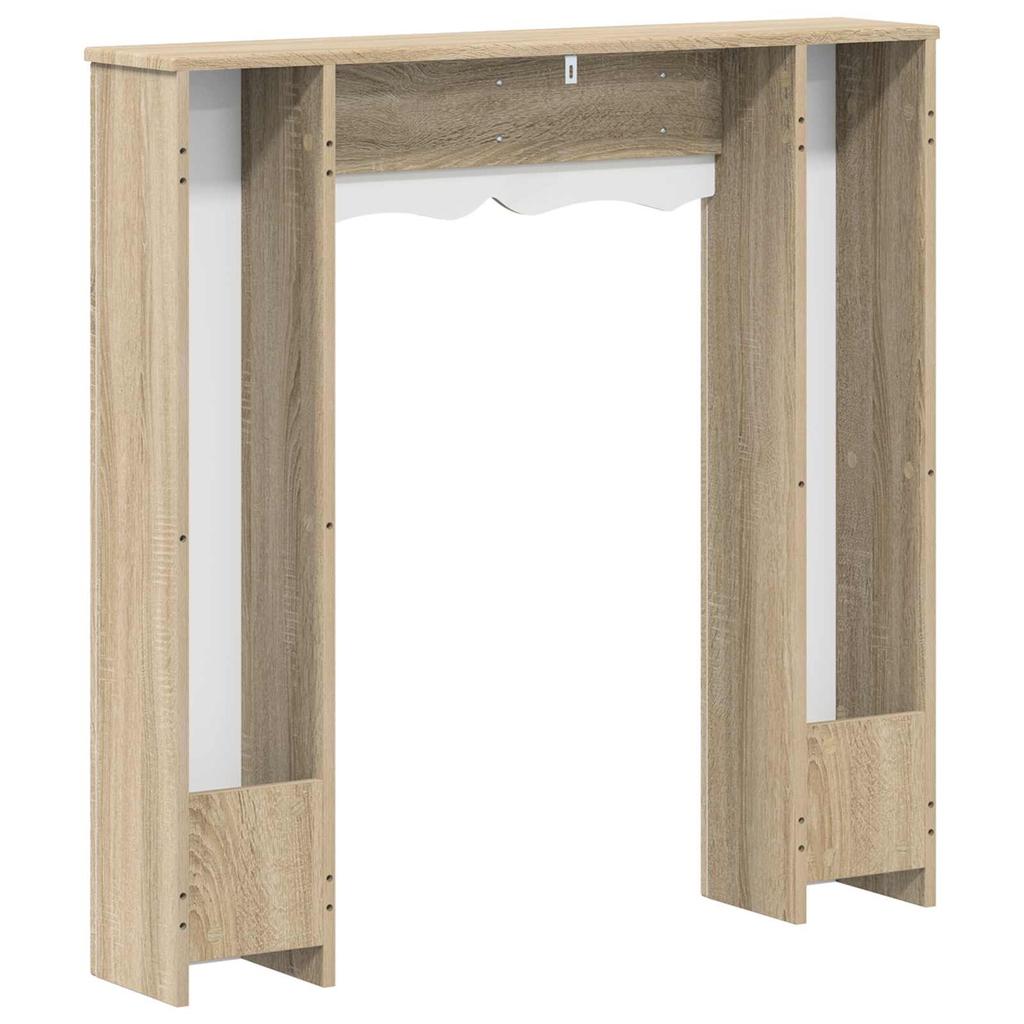 Fireplace Surround Sonoma Oak 102 x 20 x 102 cm Engineered Wood