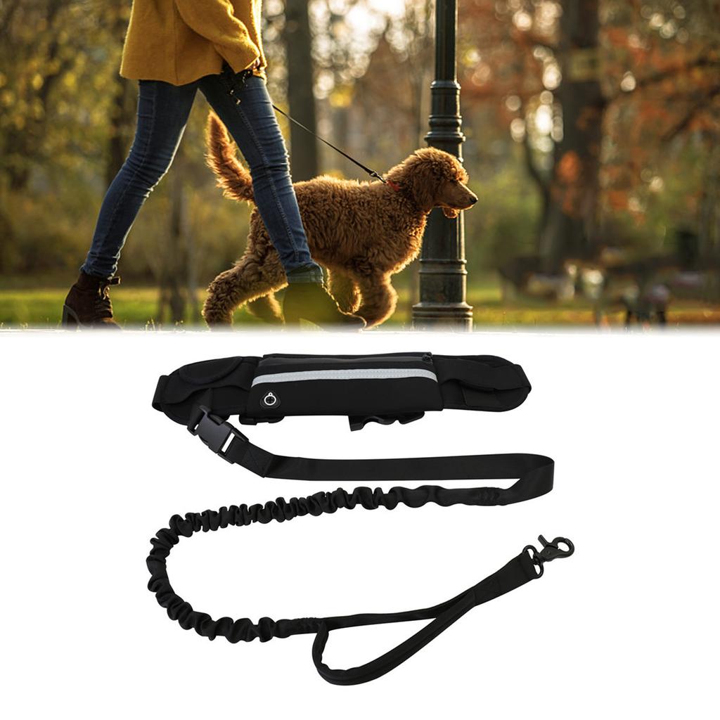 Adjustable Waist Belt Hands Free Dog Leash for Running Training Walking Pet Leash Fanny Pack