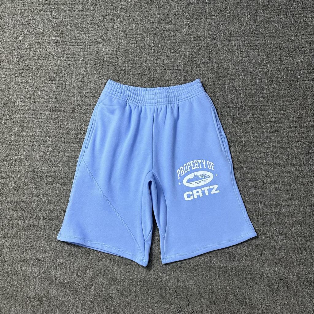 Corteiz American Street Hip Hop Alcatraz Printed Knitted Shorts American Men's and Women's Pants Summer Trend Brand