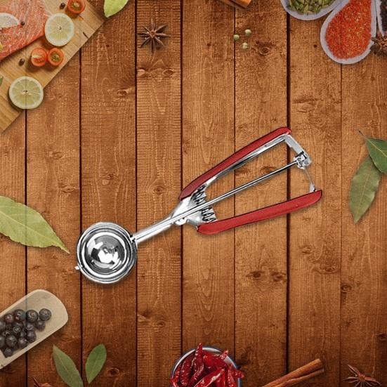 Ложка для мороженого из нержавеющей стали, профессиональная ложка для выкапывания шариков для выпечки, лопатка для фруктов с триггером, десертная ложка для домашних подарков