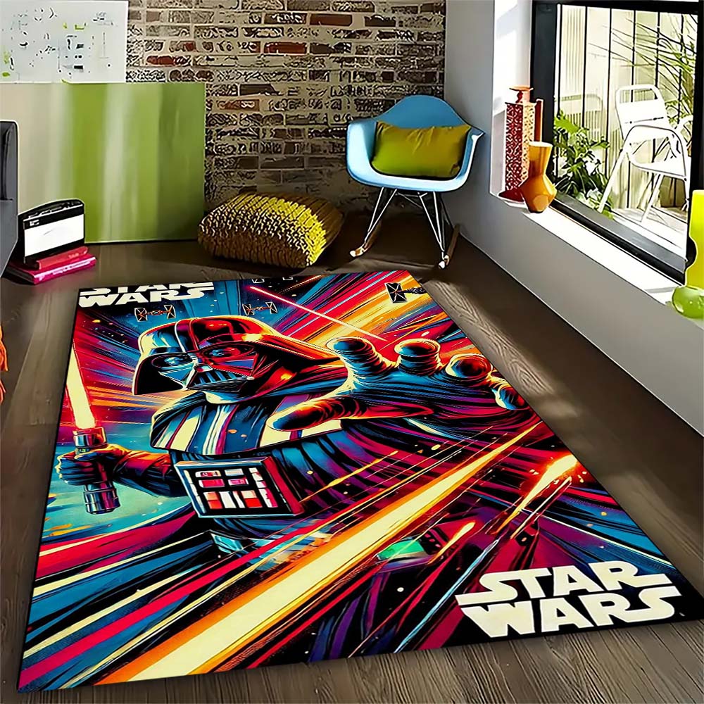 Star Wars Galaxy Printed Rug Non-Slip Floor Mat for Living Room Bedroom Kids Room Home Decor