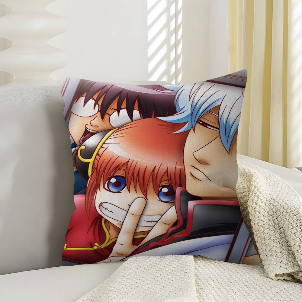 Классический смешной японский аниме GINTAMA Наволочка Дюймы Фермерский Декор Домашняя Декоративная Подушка для Дивана