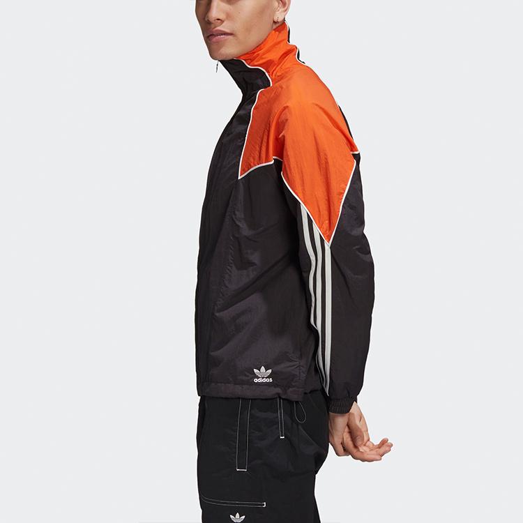 adidas Мужская куртка Originals с большим трилистником и абстрактным принтом, черная GE0811