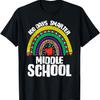 100 Days Smarter Middle School Rainbow 100th Day Of School T-Shirt