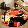 Haikyu Pattern Round Rug, Indoor/Outdoor Mat, for Picnic, Gameroom, Bedroom, Office, Living Room, Home Decor Carpet, Birthday Gift