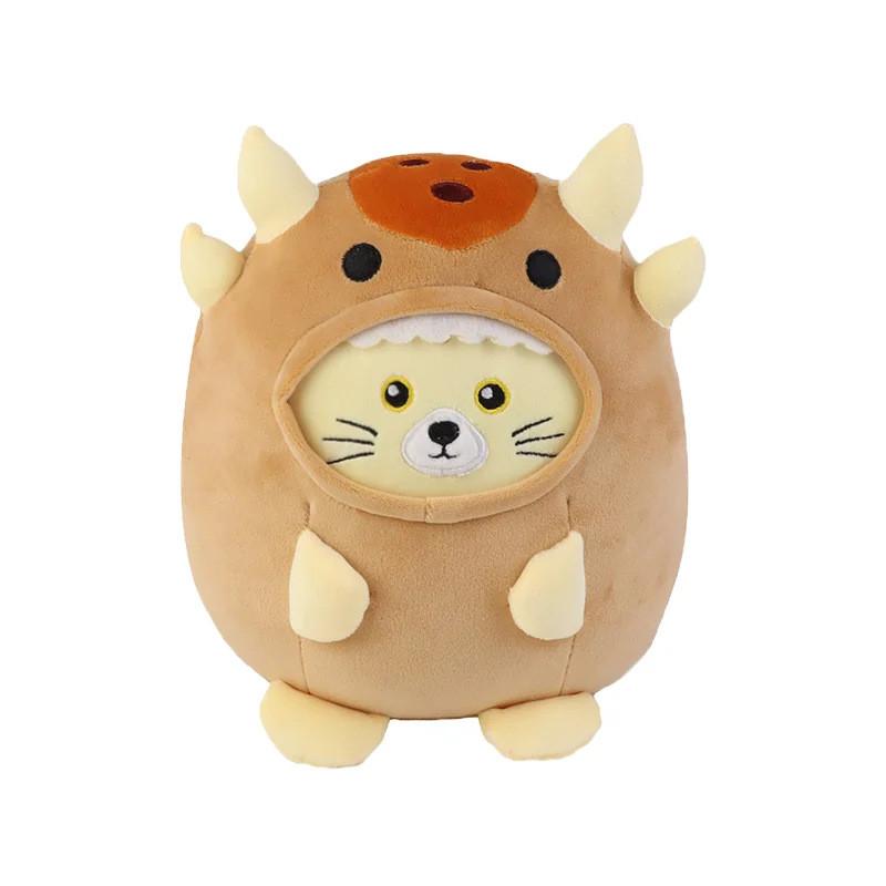 Adorable Corgi Panda Seal Frog Plush Doll Transforming Cat And Armored Dinosaur Design