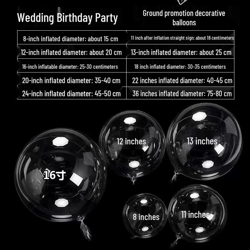 Популярный светящийся прозрачный шар Бобо: Наружное ПВХ Мультяшное Украшение Роза