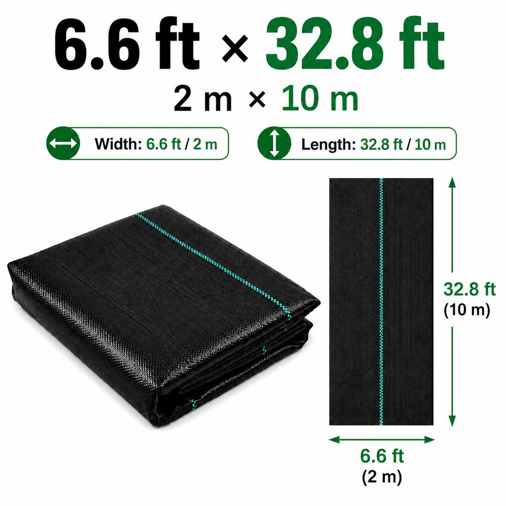 Водопроницаемая ткань-барьер от сорняков Геотекстиль Почвопокровный материал Агротекстиль для мульчирования Теплица Сад Коврик для борьбы с сорняками