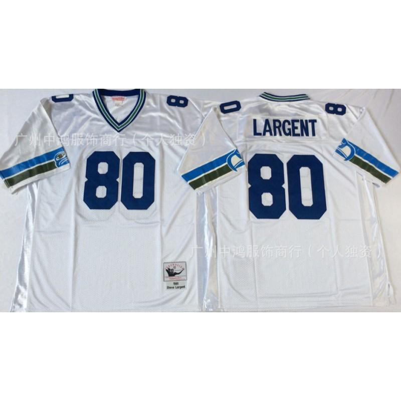 Vintage Style NFL Rugby Jersey Seattle Seahawks Embroidered Short Sleeve Sportswear