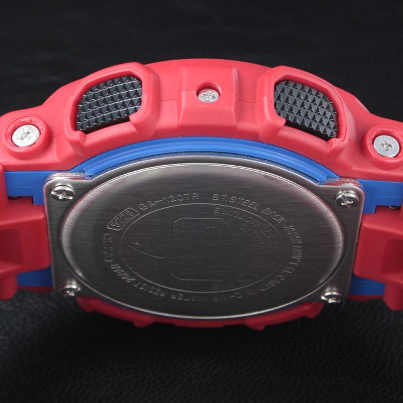Casio G-Shock Модный и Яркий Уличный Классический Дизайн с Тремя Циферблатами Хардкорный 200м Водонепроницаемый Двойной Дисплей Кварцевый Механизм Японский GA-120TR-4A