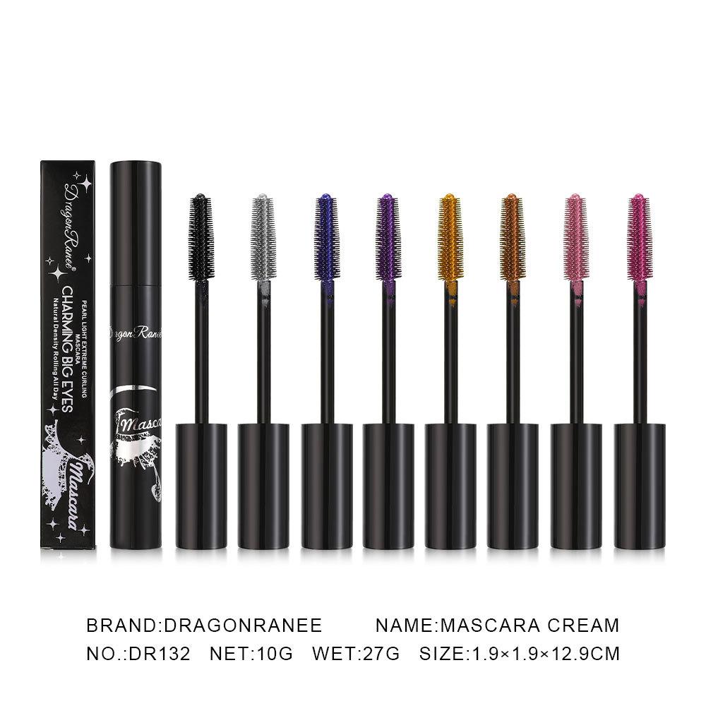 Professional Makeup Color Mascara Waterproof Quick Dry Eyelashes Curling Lengthening Makeup Eyelashes Blue Purple Mascara TSLM1