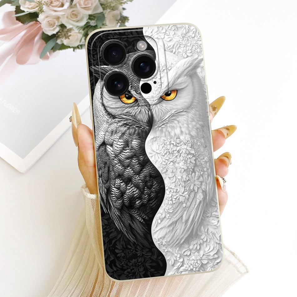 For iPhone 16 Pro Max Fashion Dusk Beach Painting Phone Case For iPhone16 16Pro 16ProMax Soft Silicone Covers Bumpers