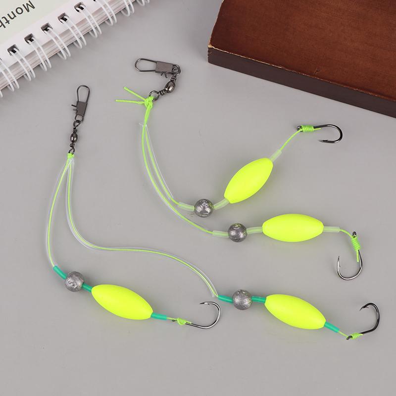 1Pc 2 Hooks Reverse Bottom Rig Flip The Fishing Hair Rigs Hook Iseni Fishing Hook Ready-To-Use Size3#-11# Carp Rigs Fishing Lure