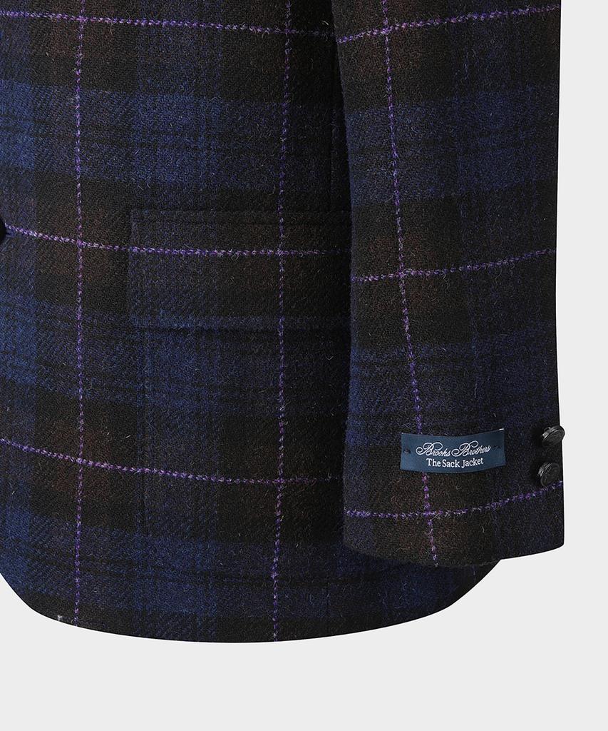 Brooks Brothers Traditional Fit 1818 Harris Tweed 3-Button Sack Jacket (Purple) (Bbjsmm46507Ef)