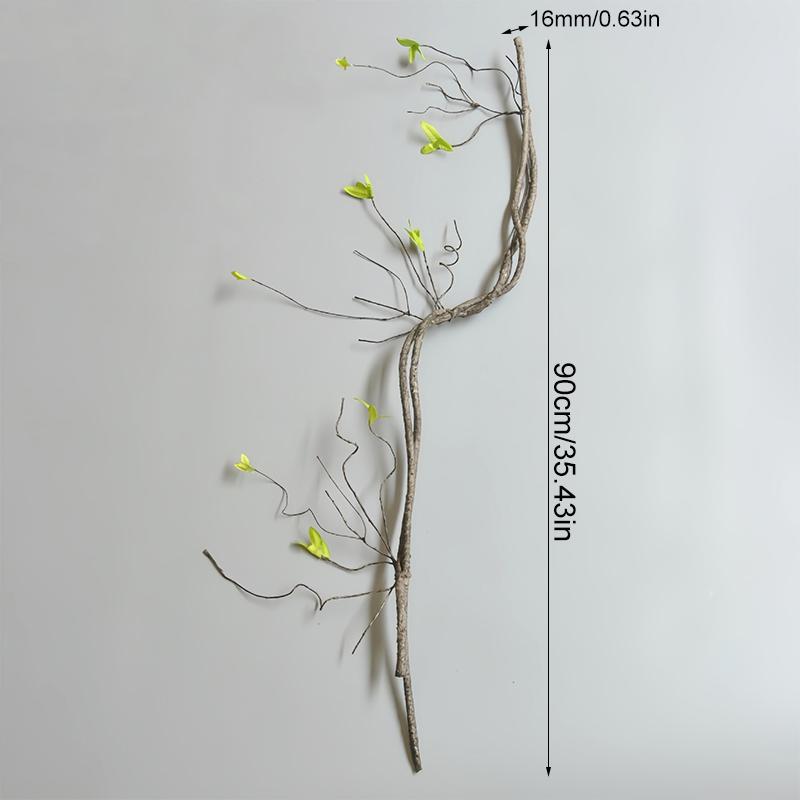 1PC Tree Branches DIY 35" Bendable Artificial Ratta Wedding Home Decor Dead Tree Vine 90CM Fake Twig Stem Lifelike with Leaves