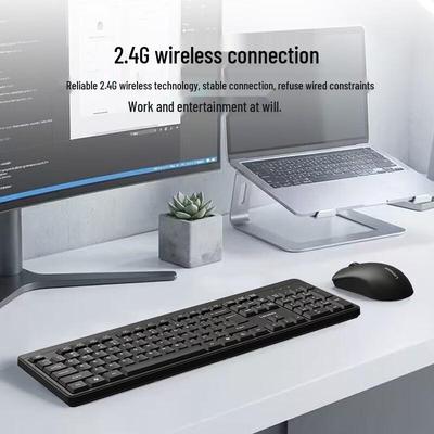 Lenovo KN210 Беспроводной полноразмерный комплект клавиатуры и мыши 2,4 ГГц