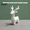Clean Line Sculpture 3D Printed Elk Statue, Minimalist Nordic Style Figurine, Elegant Entryway Accent Modern Decorative Animal Ornament for Christmas