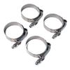 4PCS/Set 57-116mm T Type Strong Hose Clamp Stainless Steel Pipe Round Clamp Ship Car Tractor Industrial Pipe Clip