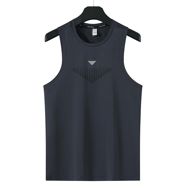 Мужская ультратонкая быстросохнущая эластичная спортивная майка, многоцветная, без рукавов