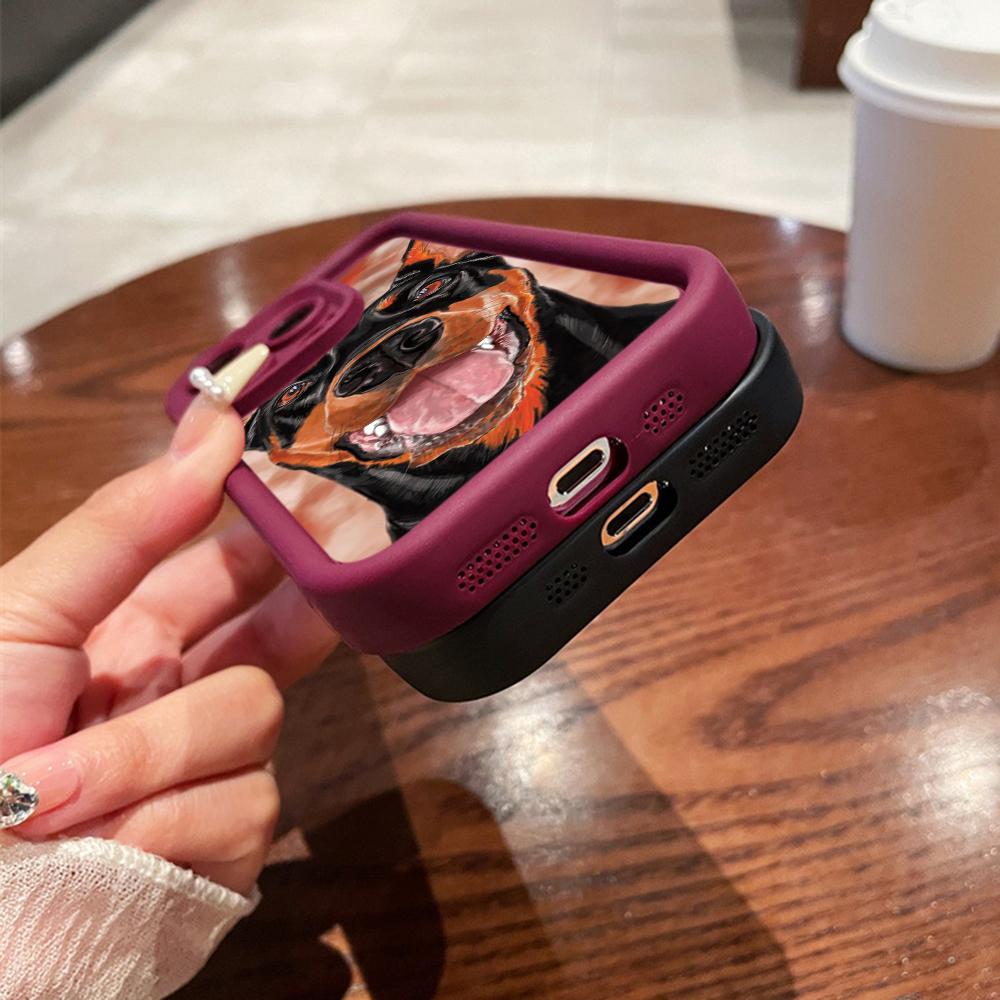 Мягкий чехол из ТПУ с ангельскими глазками для Samsung A10 A30 A50 A13 A23 A53 A14 A24 A34 A54 A15 A25 A35 A55 S20 S23 FE S24 Ultra Ae52 Animal Dog Doberman art