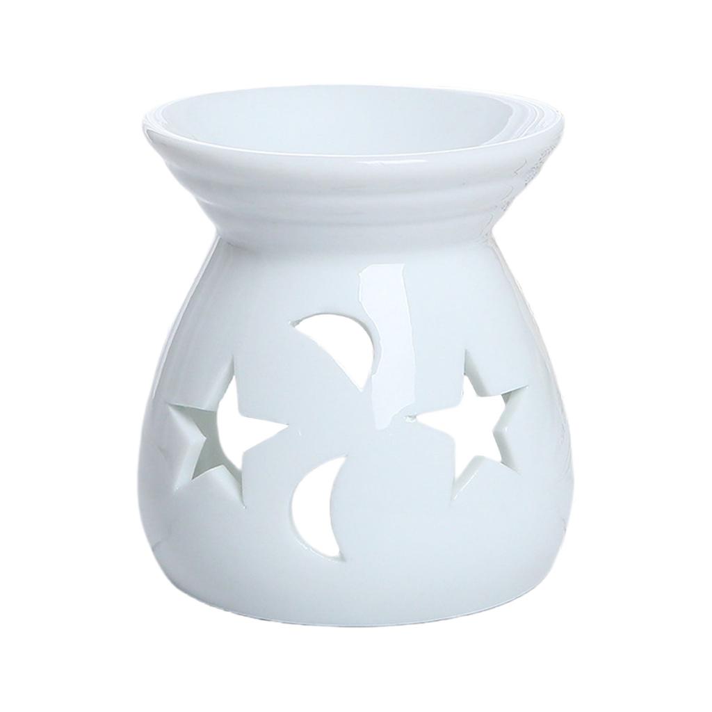 Handcraft Ceramic Star And Moon Incense Burner Essential Oil Burner For Aromatherapy Meditation Perfect Home Decors Gift