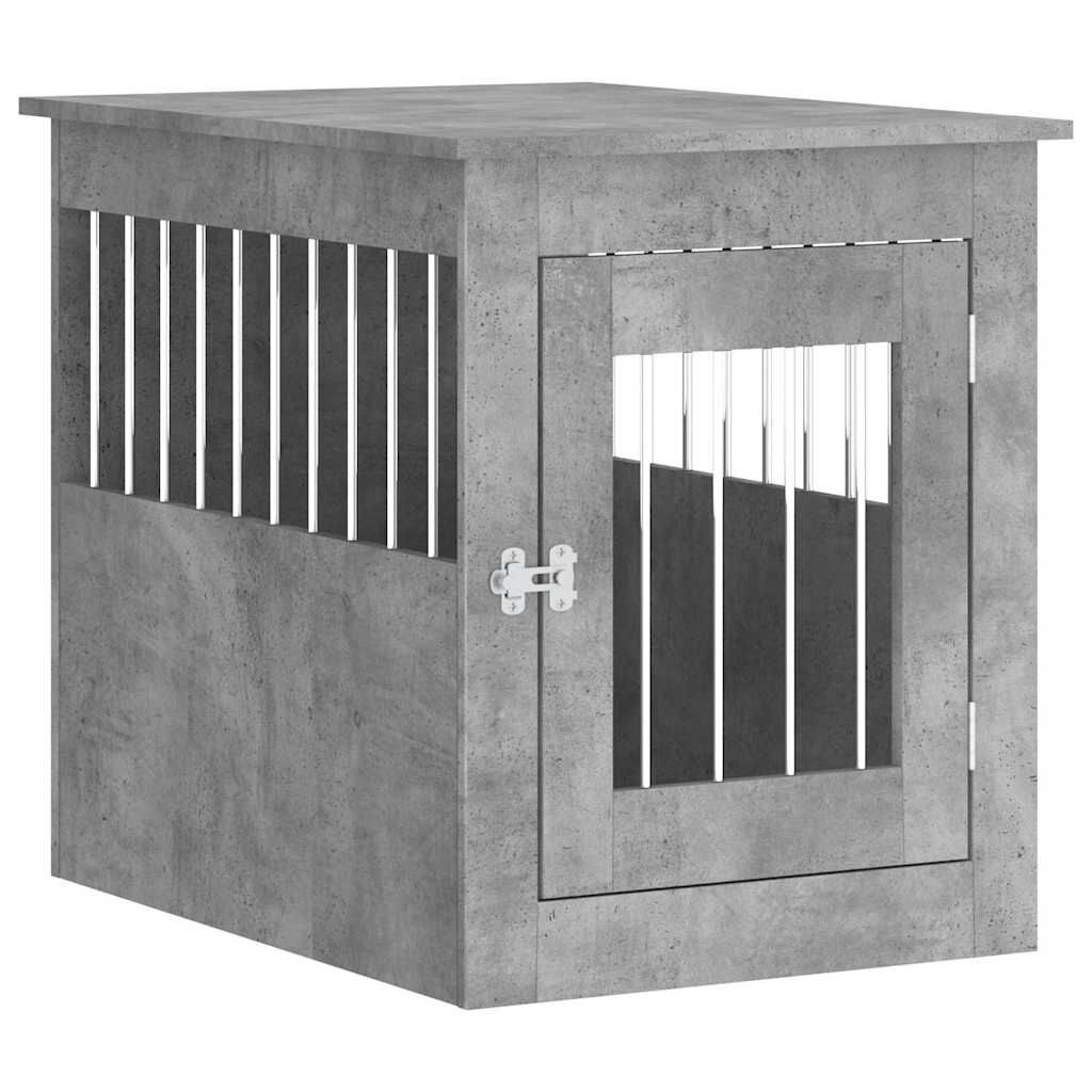 vidaXL Dog Crate Furniture Concrete Gray 55x75x65 cm