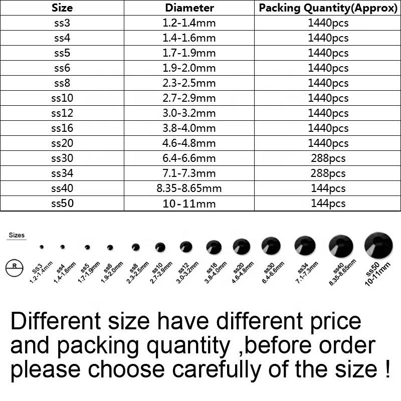 Flatback Hot Fix Rhinestones Hotfix Strass Pujiang Yantuo Crystal SS6 1KG Envelope Packaging or Plastic Bag Packaging
