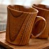 1 шт., японские деревянные большие чашки с ручкой, бытовая чашка для чая ручной работы, винтажные чашки для молока, воды, кофе, кухонная посуда для напитков