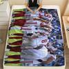 Giants Players Printed Flannel Blanket, soft throw for bedroom sofa, washable, fan merchandise, great gift.
