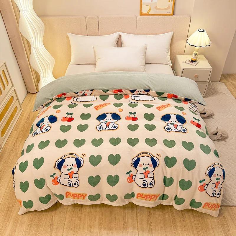 Milk Velvet Floral Duvet Cover, Ultra-Soft Cozy Warm Winter Reversible Plush Comforter Cover, 1 PC Botanical Flower Quilt Cover