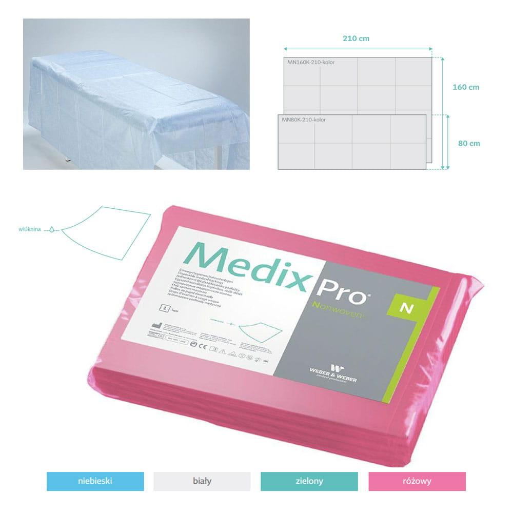 Disposable Fitted Sheet 160cm x 210cm Pink 20G Medixpro 5 Pcs