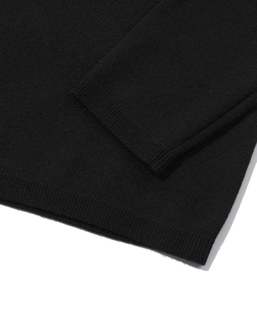BEENTRILL Технический стандарт Шерстяной Удобная посадка Вязаный (черный)