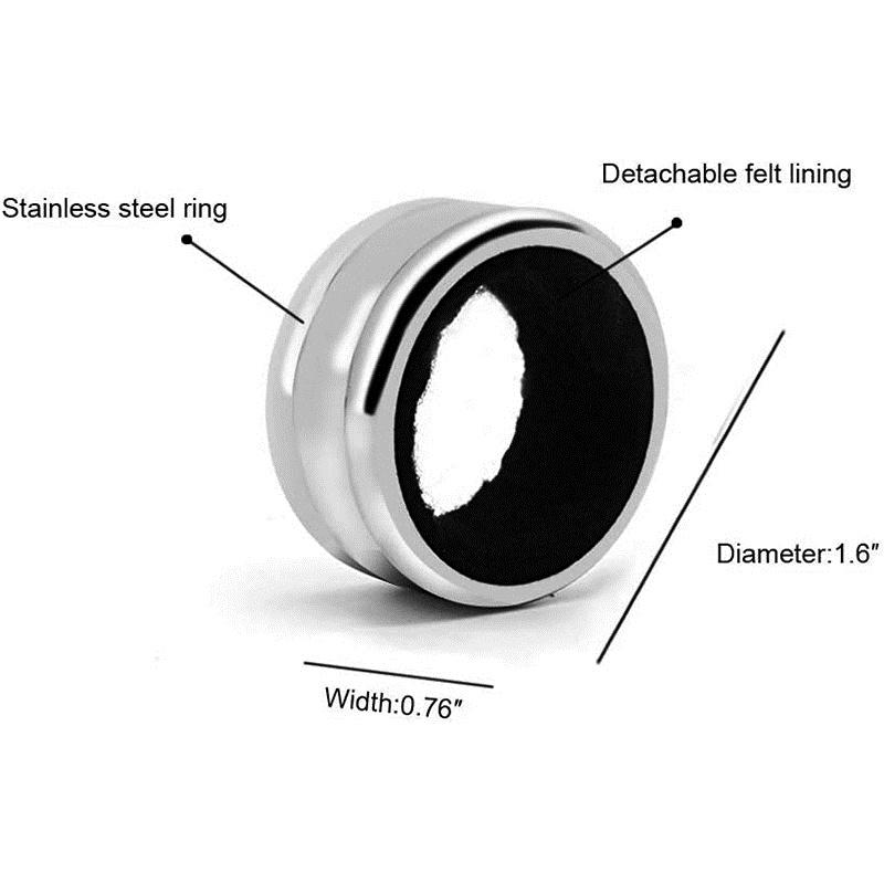 Stainless Steel Wine Bottle Collars Drip Ring Velvet Lined Anti-overflow Wine Drip Catcher for Home Bar Restaurant Outdoor Party 7