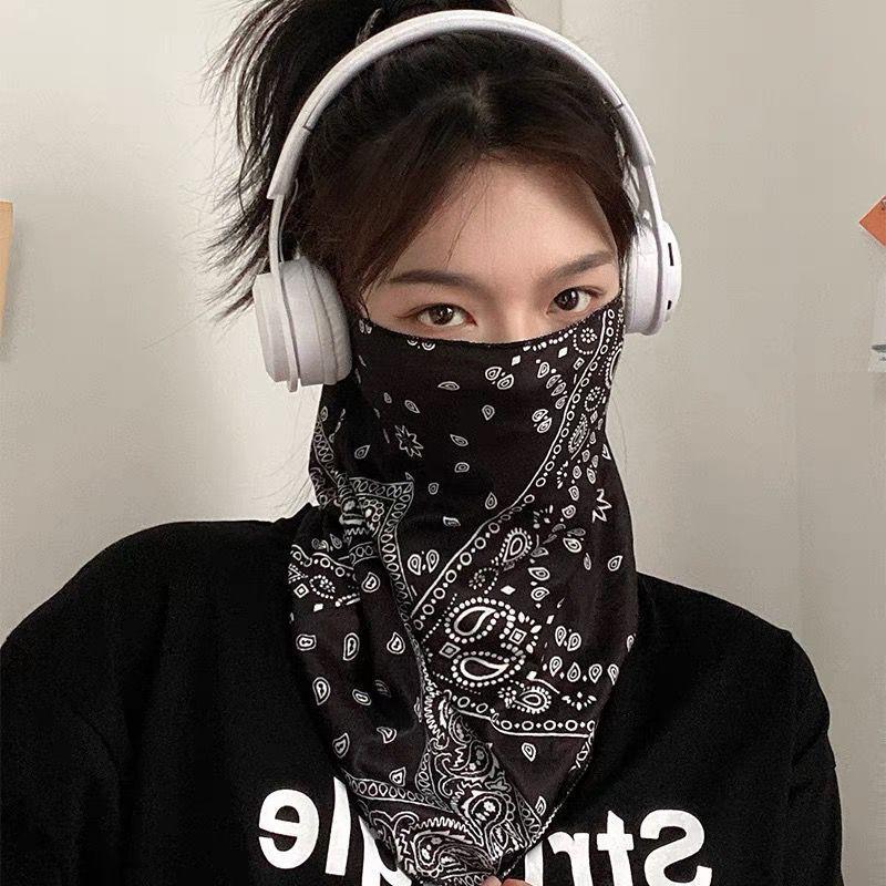 UV Protection Mask Ice Silk Cooling Sunscreen Face Ear Neck Protection For Men Women Summer Outdoor Cycling Breathable Scarf