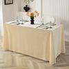 Tablecloth Oblong Shape Pure Color Easy Care Velvet Table Protection Banquets Party