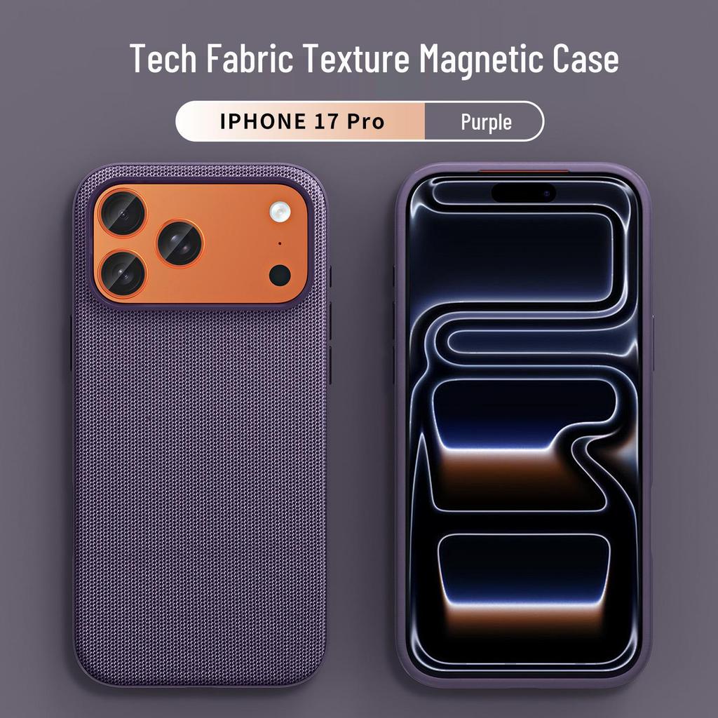 Apple 17 Pro Max Official Fabric Case | Tech Texture | iPhone 16 Magnetic | Drop Protection