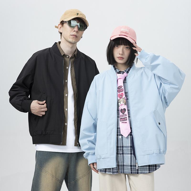 Autumn Casual Popular Versatile Baseball Jacket Men's and Women's Same Spring and Autumn Jacket Trendy Couple Loose