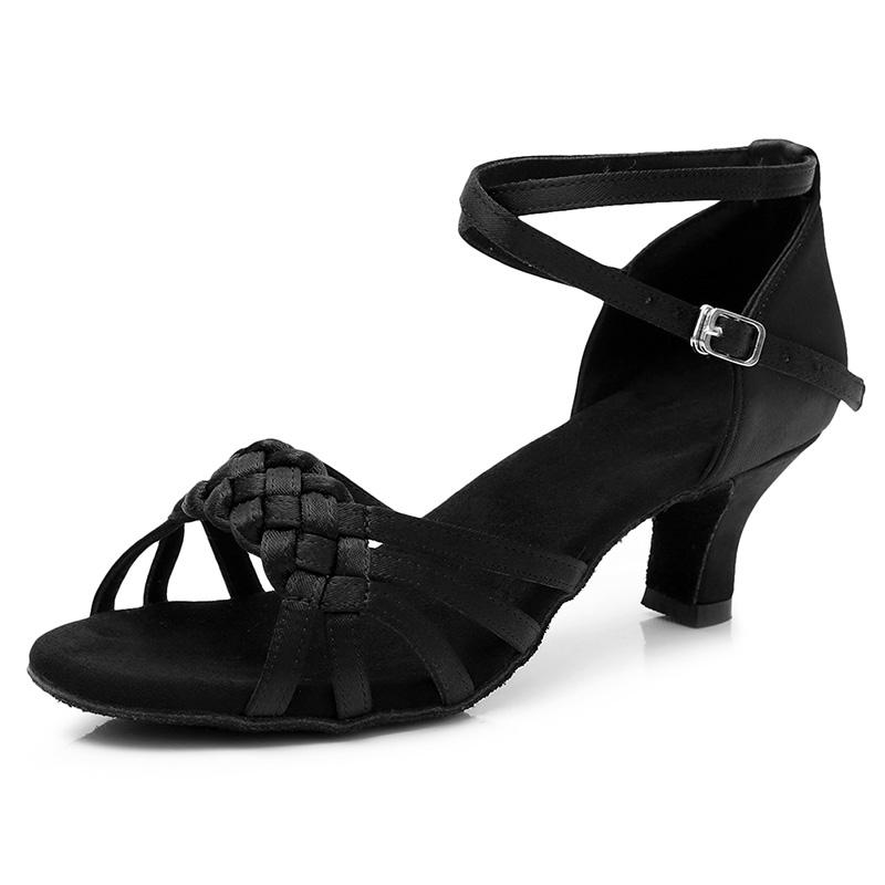 Средний каблук Женская обувь для латиноамериканских танцев Танго Обувь для девочек Вальс Сальса Чача Обувь для бальных танцев Вечеринка Каблук 5 см