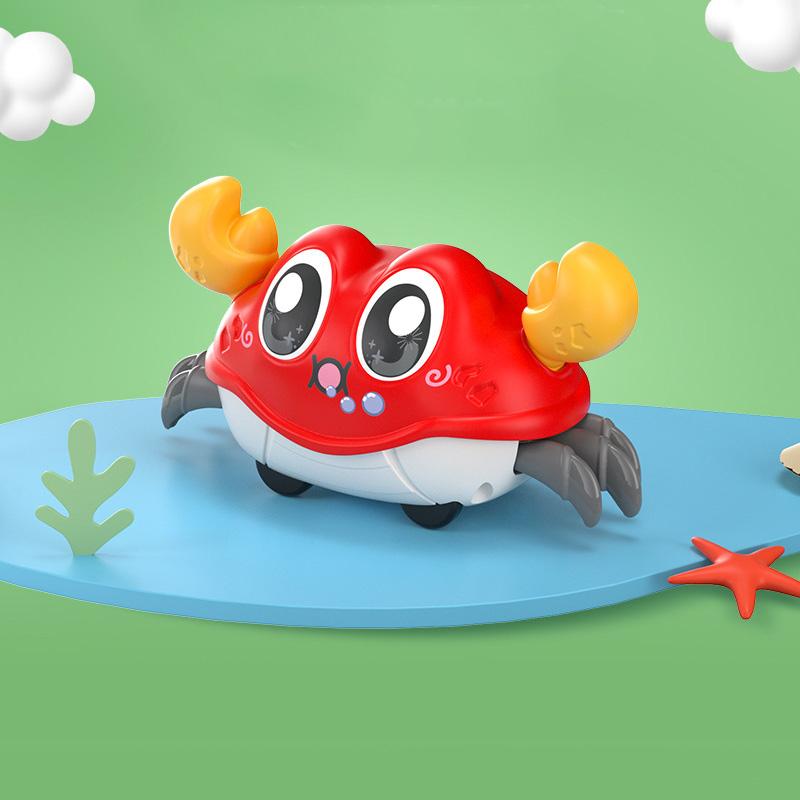 Инерционный ползающий краб, питомец, сенсорная игрушка для развития ребенка, мультяшный милый малыш, интерактивная игрушка для ходьбы Монтессори, подарок на 1, 2, 3 года