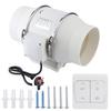 High Efficiency Inline Duct Fan Air Extractor Bathroom Kitchen Ventilation System   80W