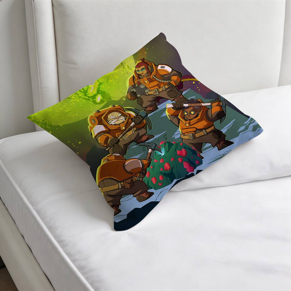 Hot Game Deep Rock Galactic Printed Pillowcase Soft Polyester Pillow Cover Home Bedding Decor Print Gift No Pillow Core