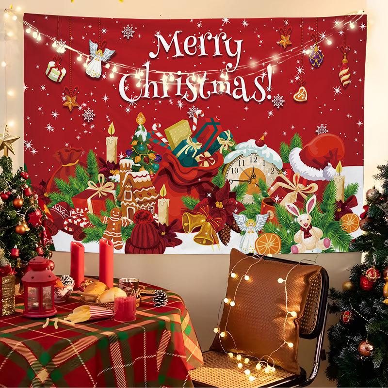 European Christmas Festival Hanging Cloth - Fresh Party Background Decor