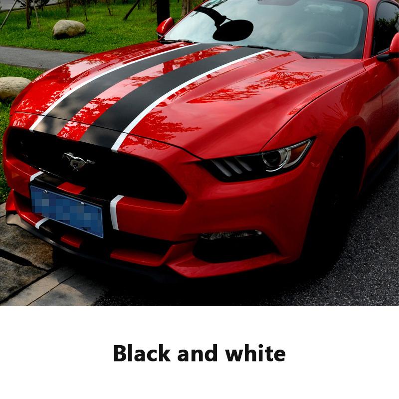 Для Ford Mustang 15-20 узор из углеродного волокна, полный кузов, гирлянда, декоративная наклейка, капот двигателя