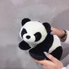 Panda Plush Bag With Zipper Closure For Daily Use And Cute Cartoon Style
