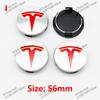 ahsgp6 56mm 4 Piece Wheel Tire Center Cap Logo for Tesla Original Hub Caps Model3 Model Y Model S X High Quality Auto Accessories